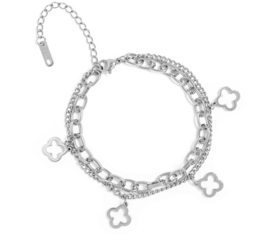 LUX Lucky Clover Charm Bracelet