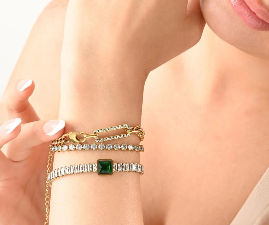 LUX Large Stone Carabiner Bracelet
