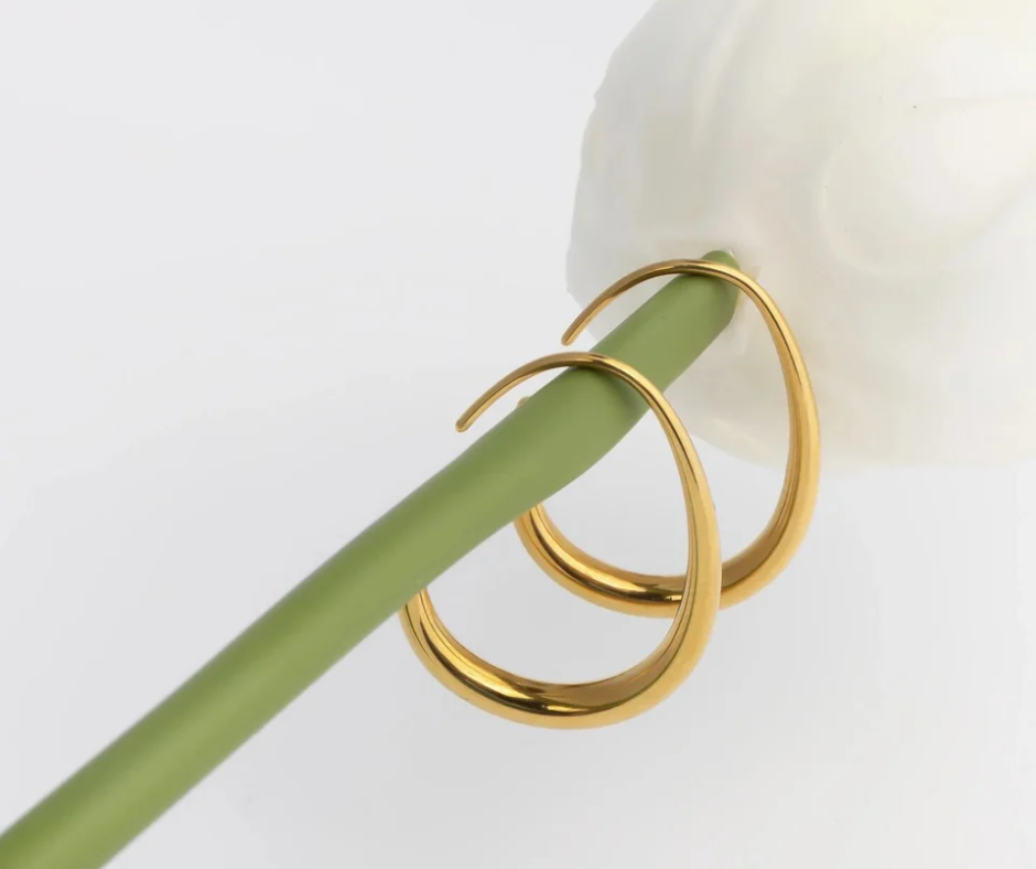 LUX Abstract Hoop Earrings