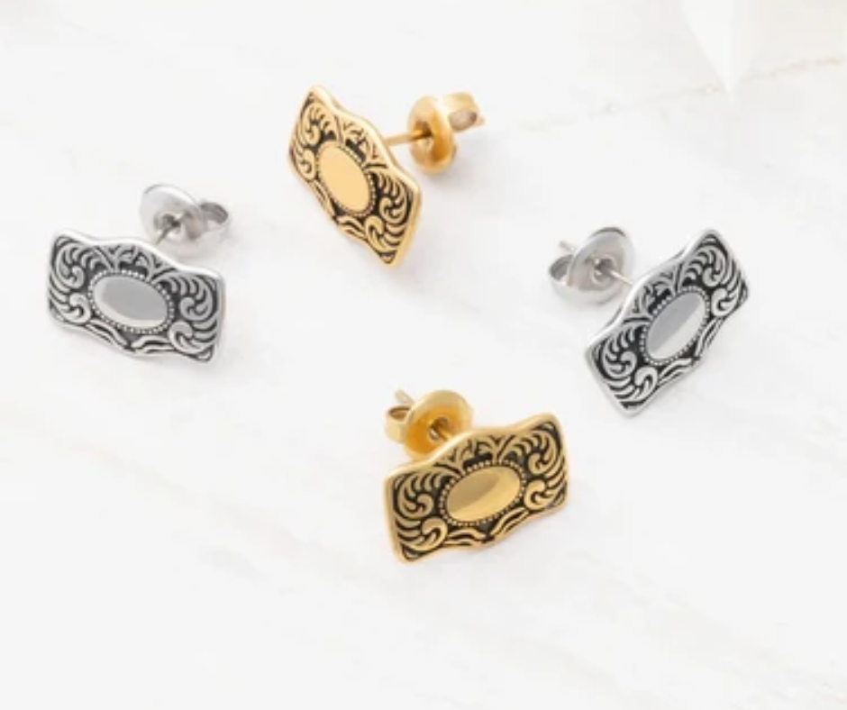 LUX Buckle Stud Earrings