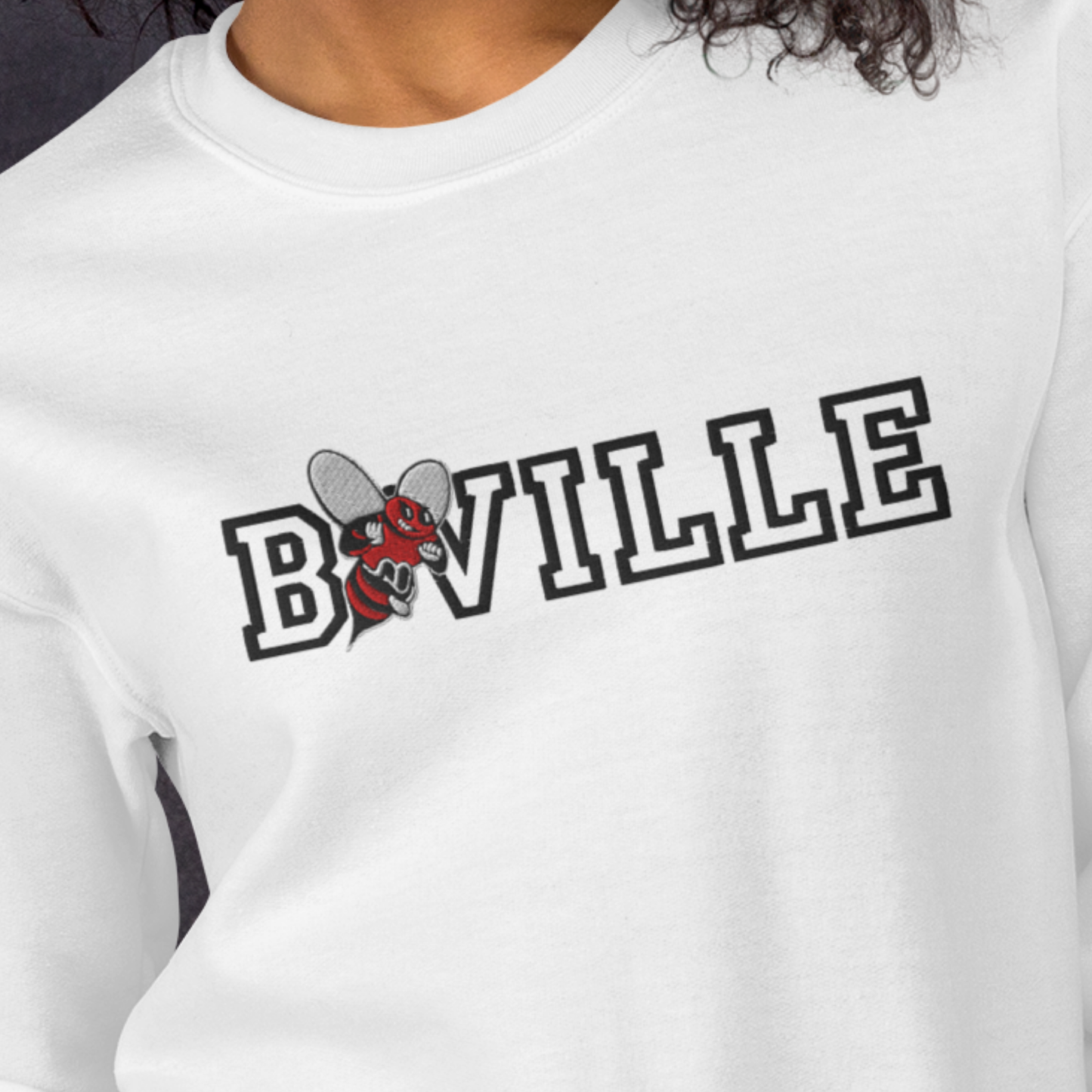 BVILLE Embroidered Fleece Unisex Sweatshirt (Ray PTA Fundraiser)