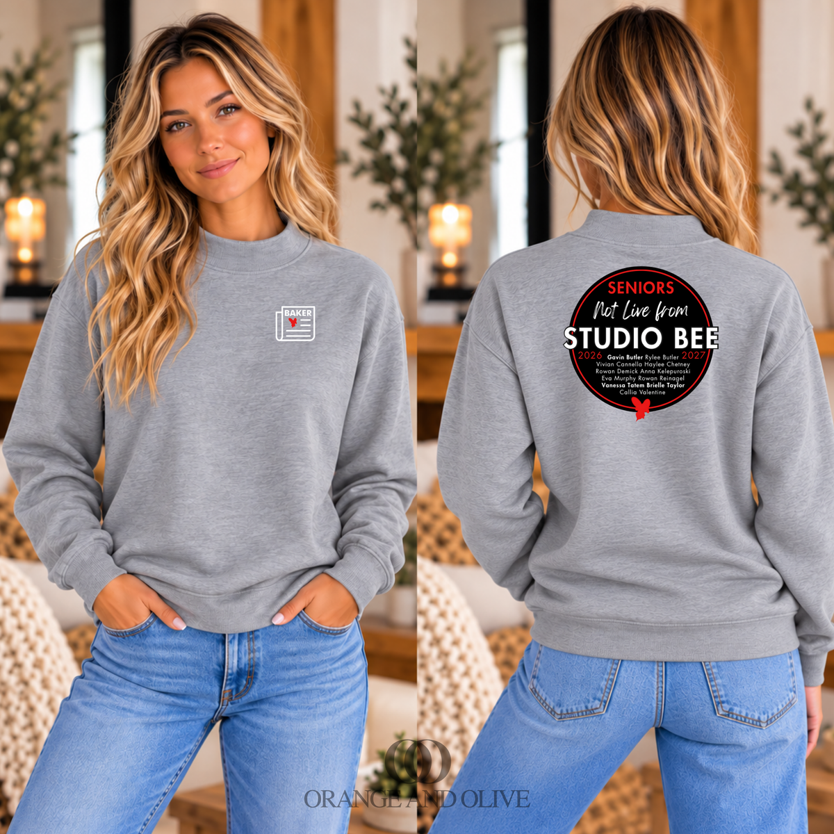 SENIORS 2026-2027 Mock Turtleneck ADULT - Baker News