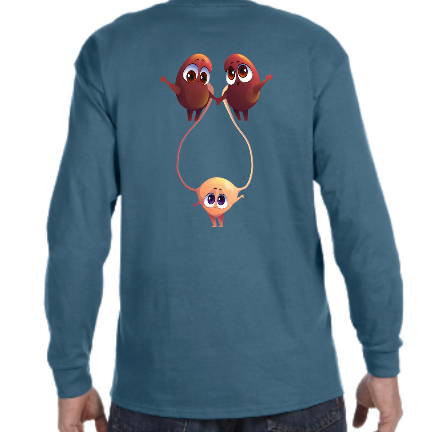Kidney and Bladder Cartoon Long Sleeve