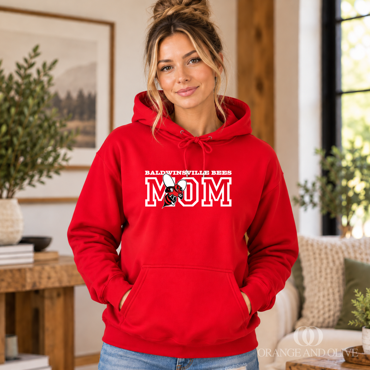 BALDWINSVILLE BEE MOM HOODIE - ADULT - VanBuren Fall Fundraiser