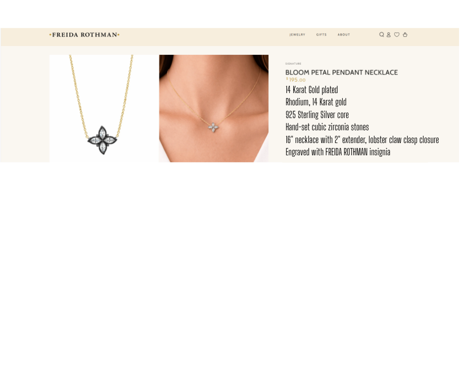 Freida Rothman Bloom Petal Pendant Necklace