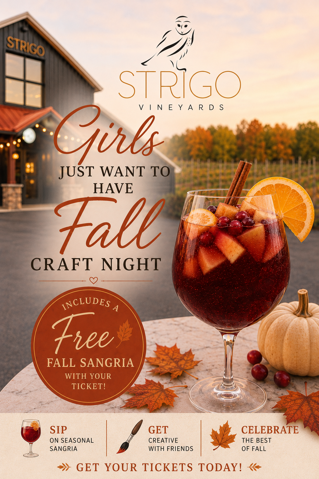 Girls Just Wanna Have Fall Event at STRIGO Vineyards