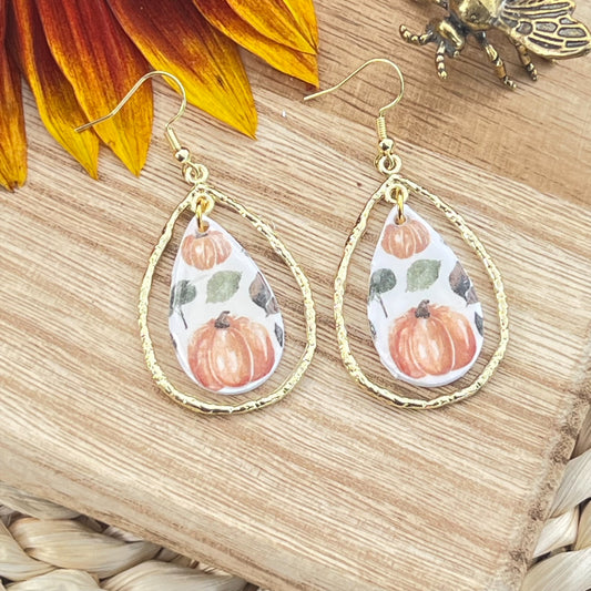 Pumpkin Patch Tear Drop Dangle