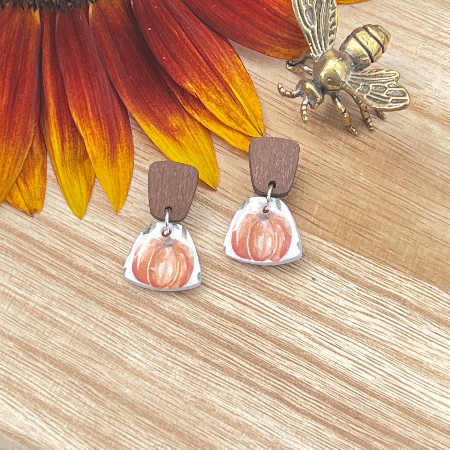 Pumpkin Patch Wood Dangle