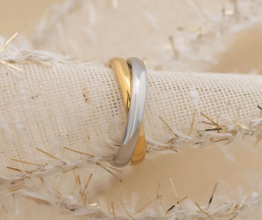 LUX Mixed Metal Intertwined Ring 18k/SS
