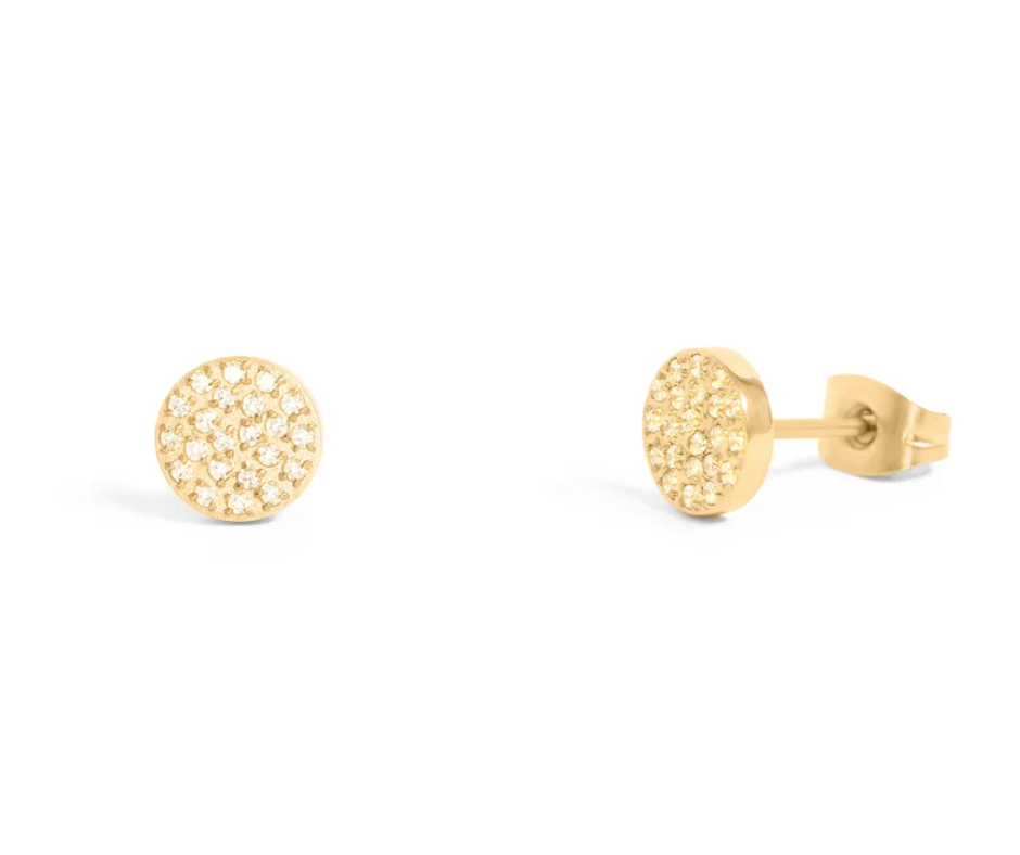 LUX Stud Pave Stones Earrings