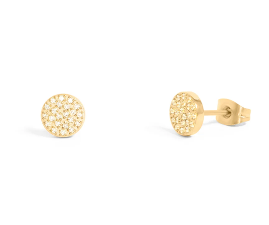 LUX Stud Pave Stones Earrings