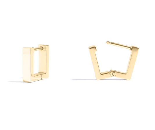 LUX Square Huggie Earrings