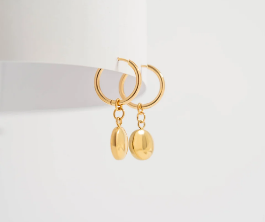 LUX Circle Coin Pendant Earrings