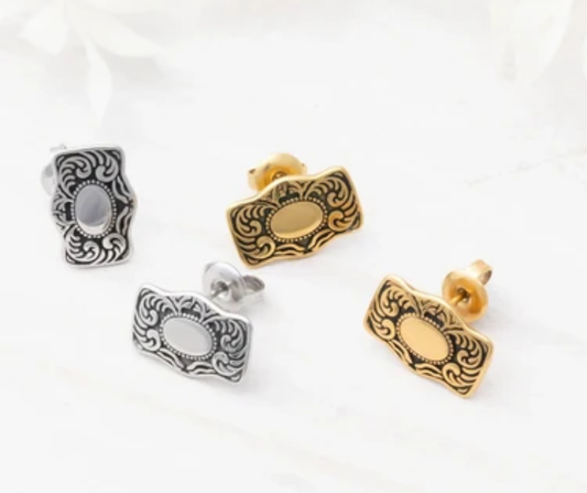 LUX Buckle Stud Earrings