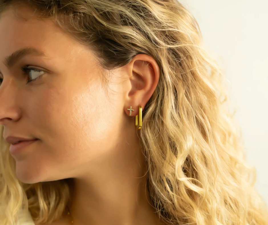 LUX Oval Huggie Earrings
