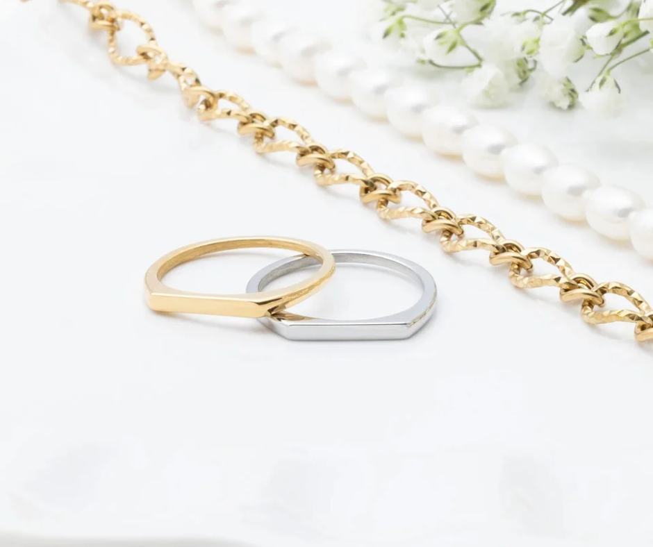 LUX Dainty Flat Blank Stack Ring