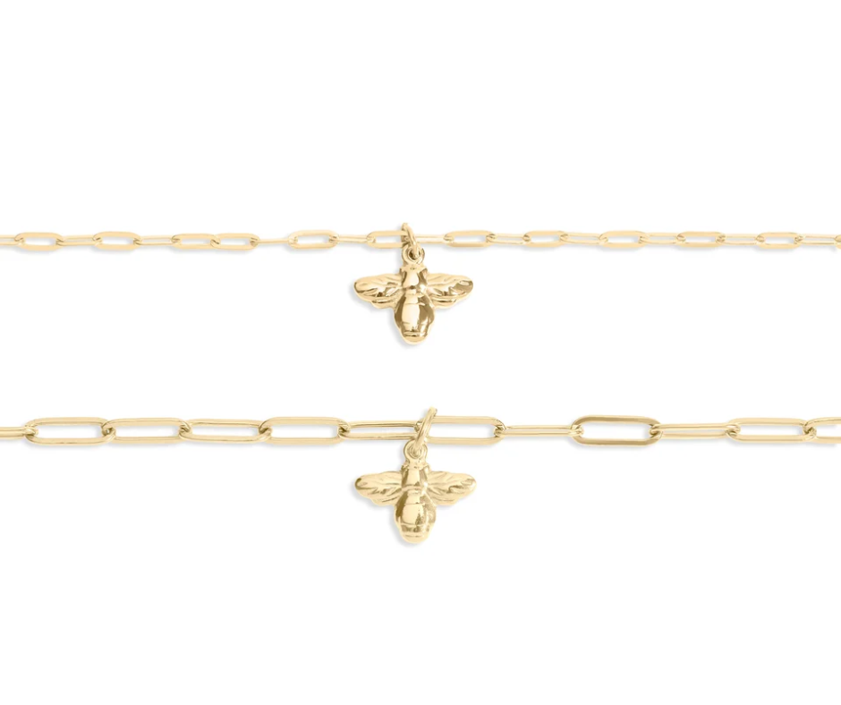LUX Mommy & Me Bee Charm Necklace