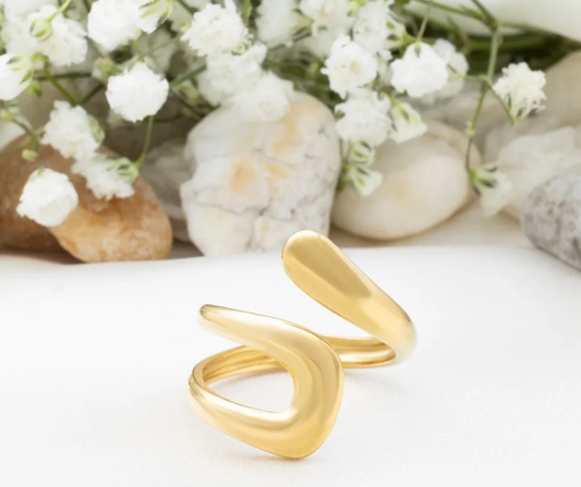 LUX Twisted Spiral Cuff Ring