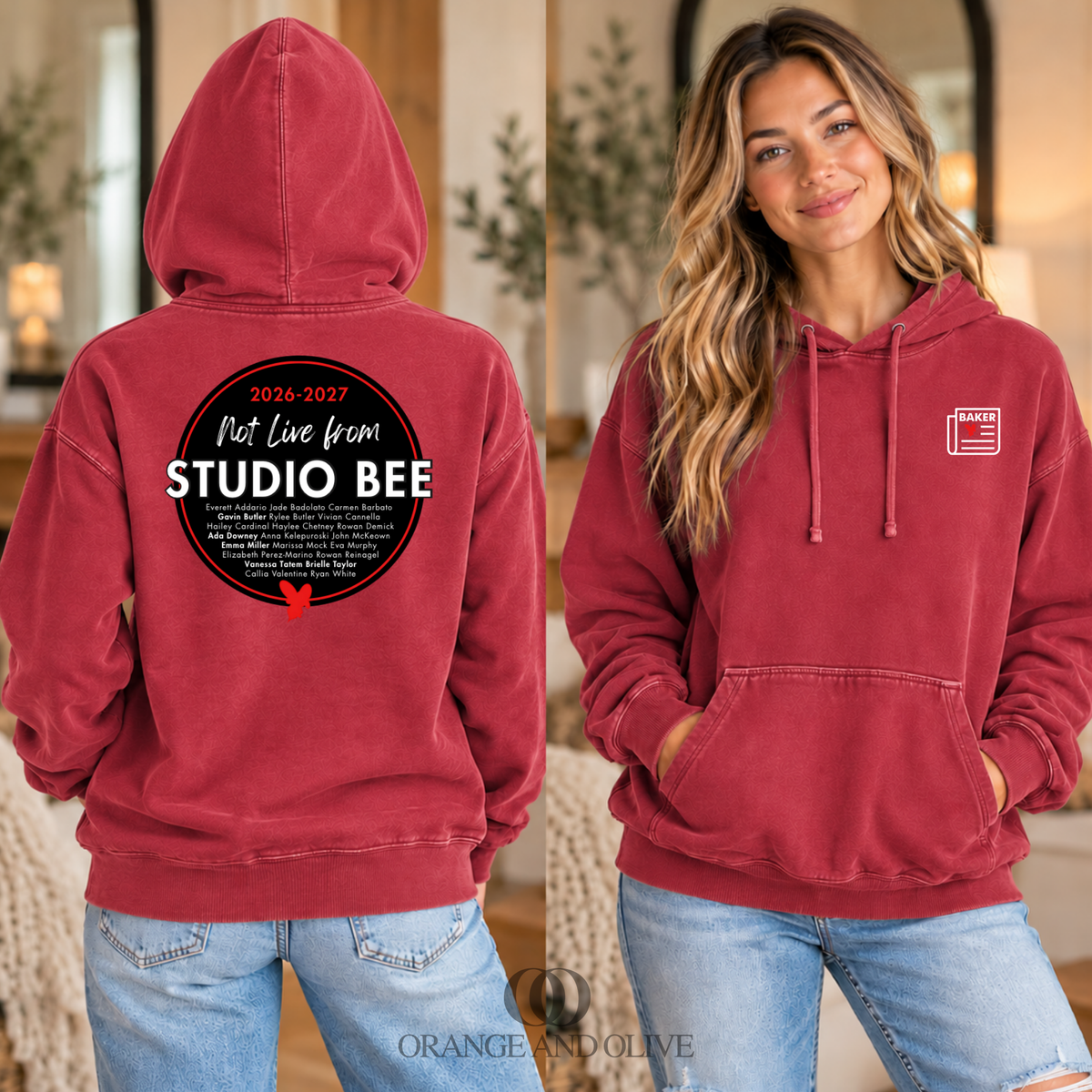 SENIORS 2026-2027 HOODIE Comfort Colors  - ADULT - Baker News