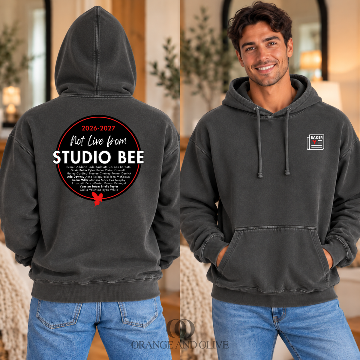 SENIORS 2026-2027 HOODIE Comfort Colors  - ADULT - Baker News