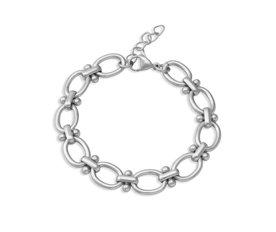 LUX Round and Bead Chain Bracelet