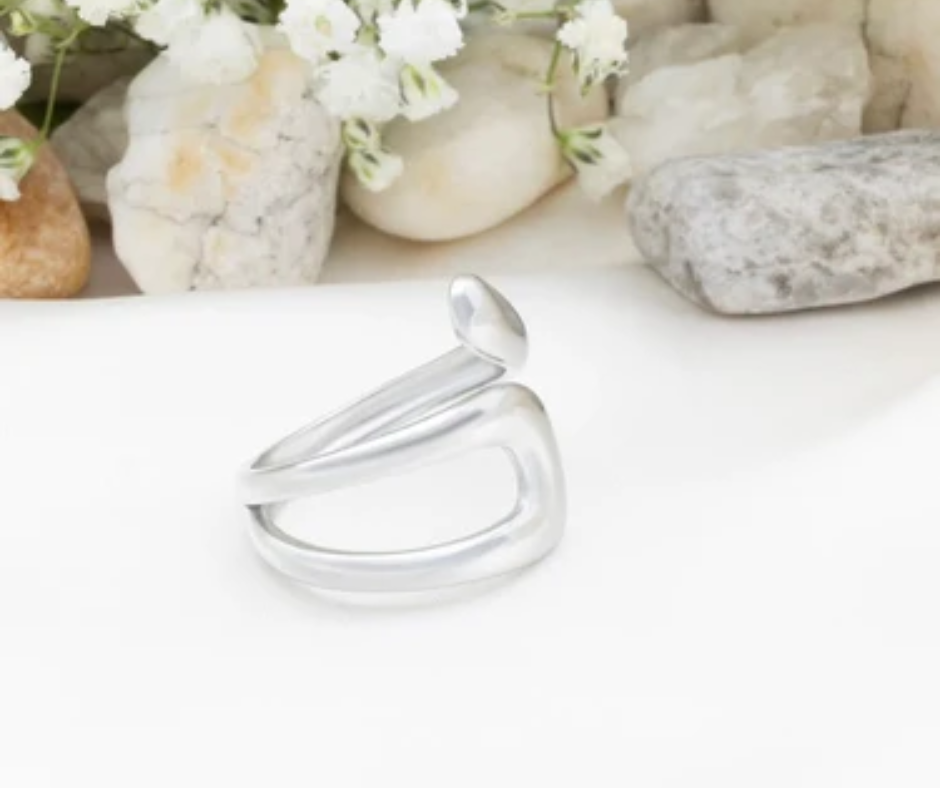 LUX Twisted Spiral Cuff Ring