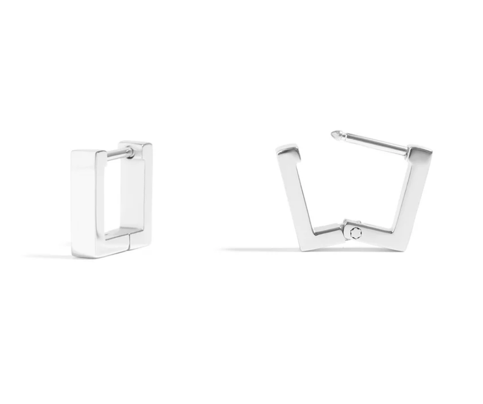 LUX Square Huggie Earrings