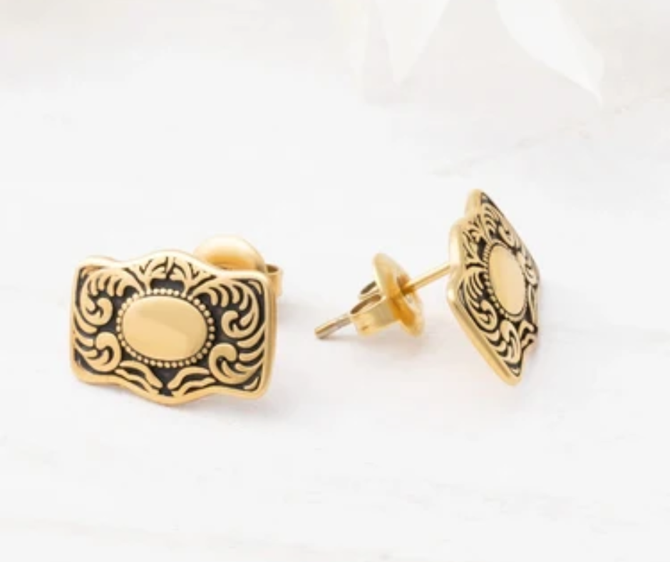 LUX Buckle Stud Earrings