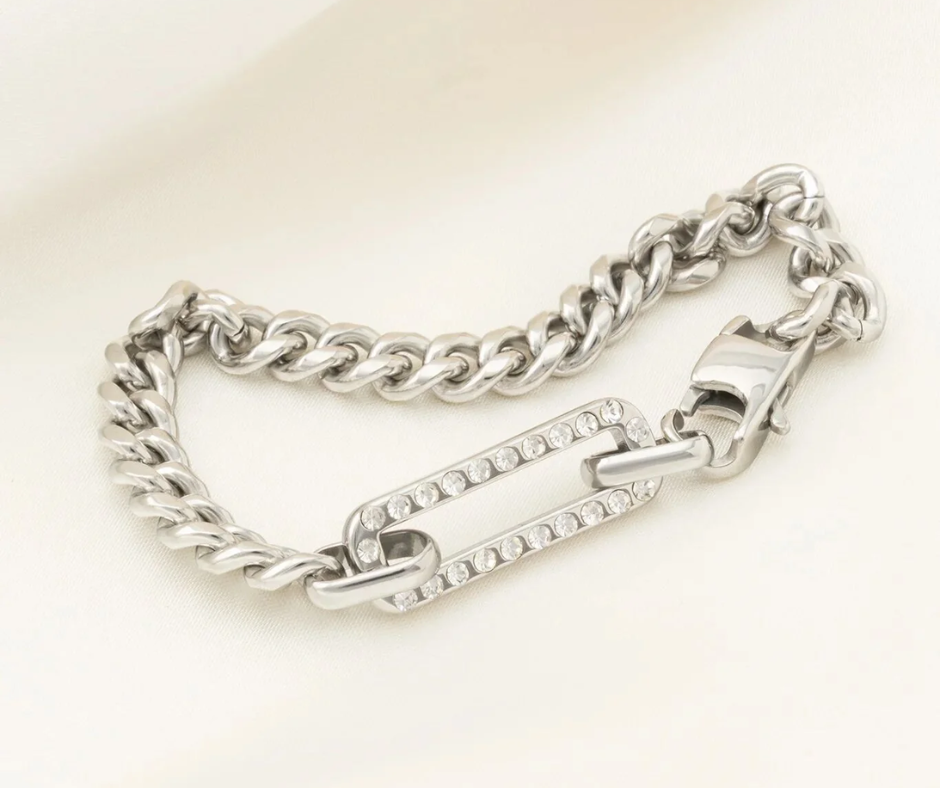 LUX Large Stone Carabiner Bracelet