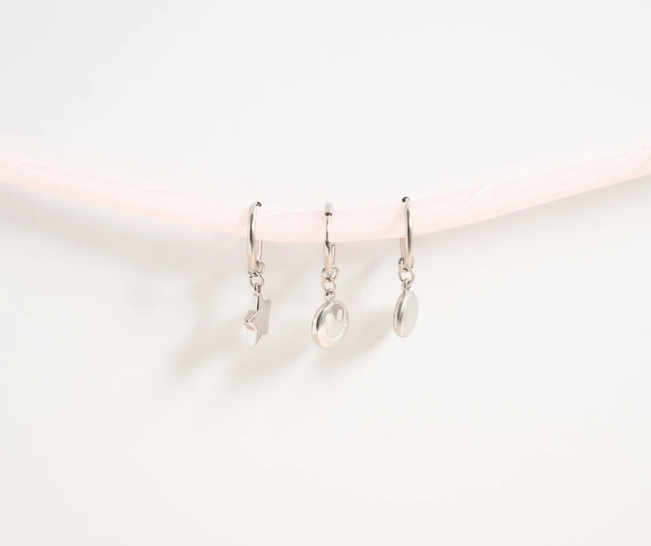LUX Circle Coin Pendant Earrings