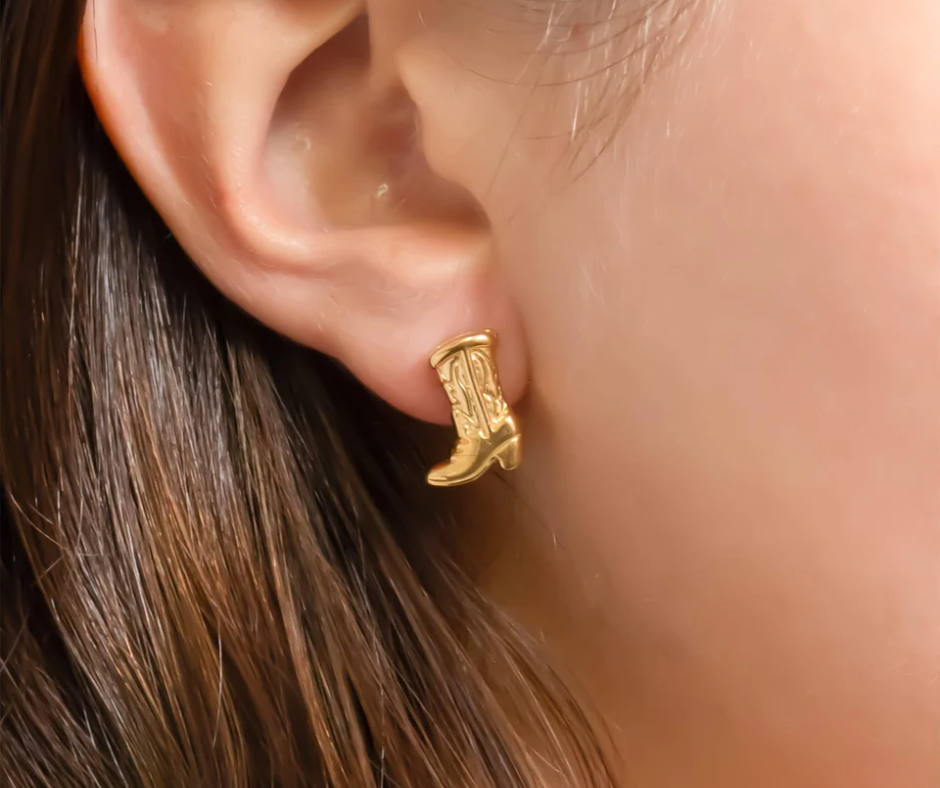 LUX Cowboy Boot Stud Earrings
