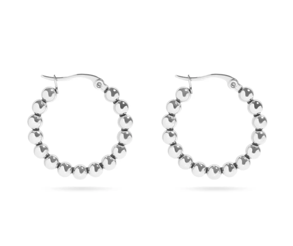 LUX Circle Ball Hoop Earrings