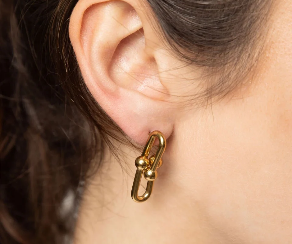 LUX Thick U-lock Chain Earrings