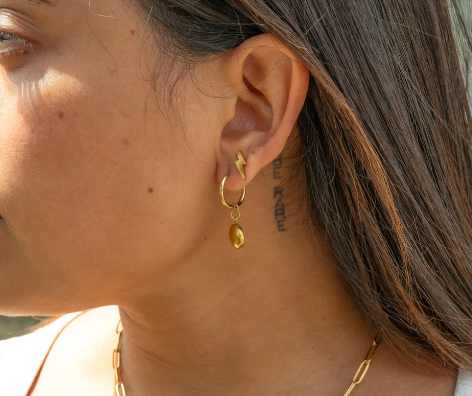 LUX Circle Coin Pendant Earrings