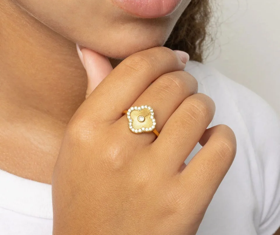 LUX Floral Motif Ring