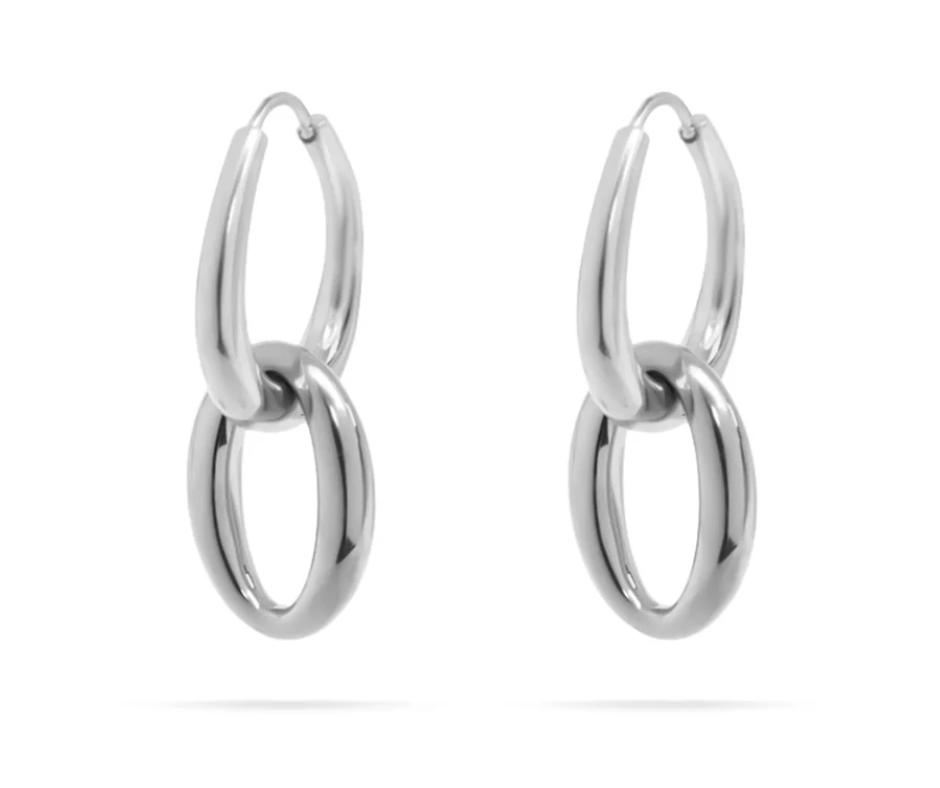 LUX Double Hoop Dangle Earrings