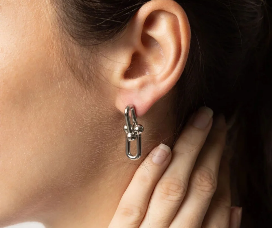 LUX Thick U-lock Chain Earrings