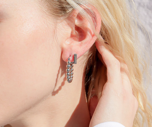 LUX Circle Ball Hoop Earrings