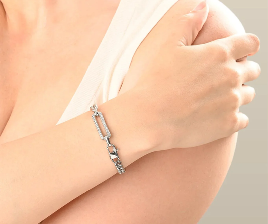 LUX Large Stone Carabiner Bracelet