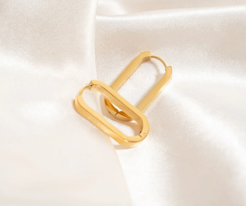 LUX Oval Huggie Earrings