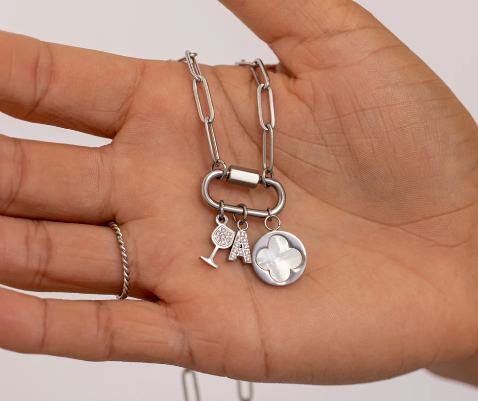LUX Paperclip Carabiner Charm Holder