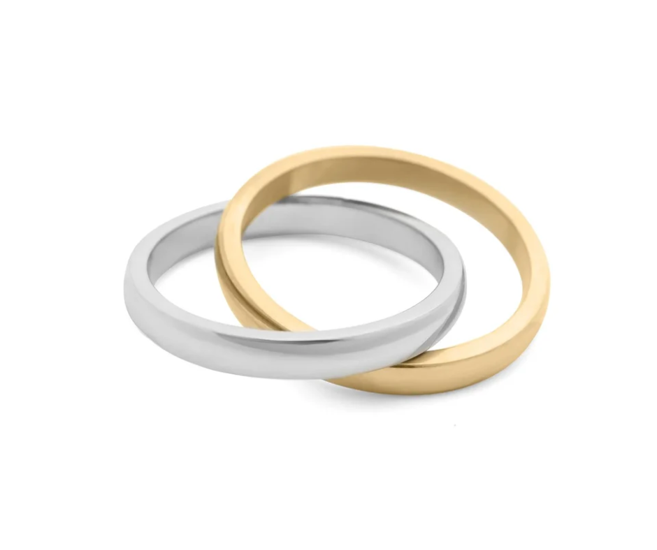 LUX Mixed Metal Intertwined Ring 18k/SS