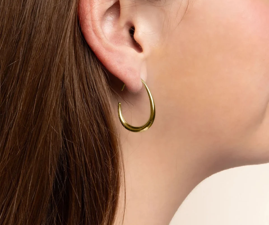 LUX Abstract Hoop Earrings
