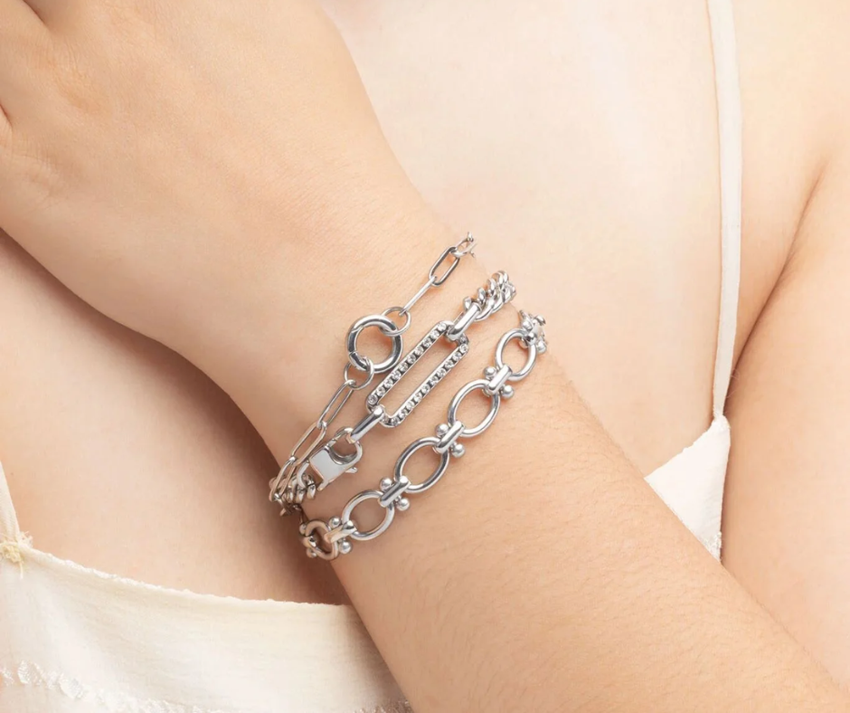 LUX Round and Bead Chain Bracelet