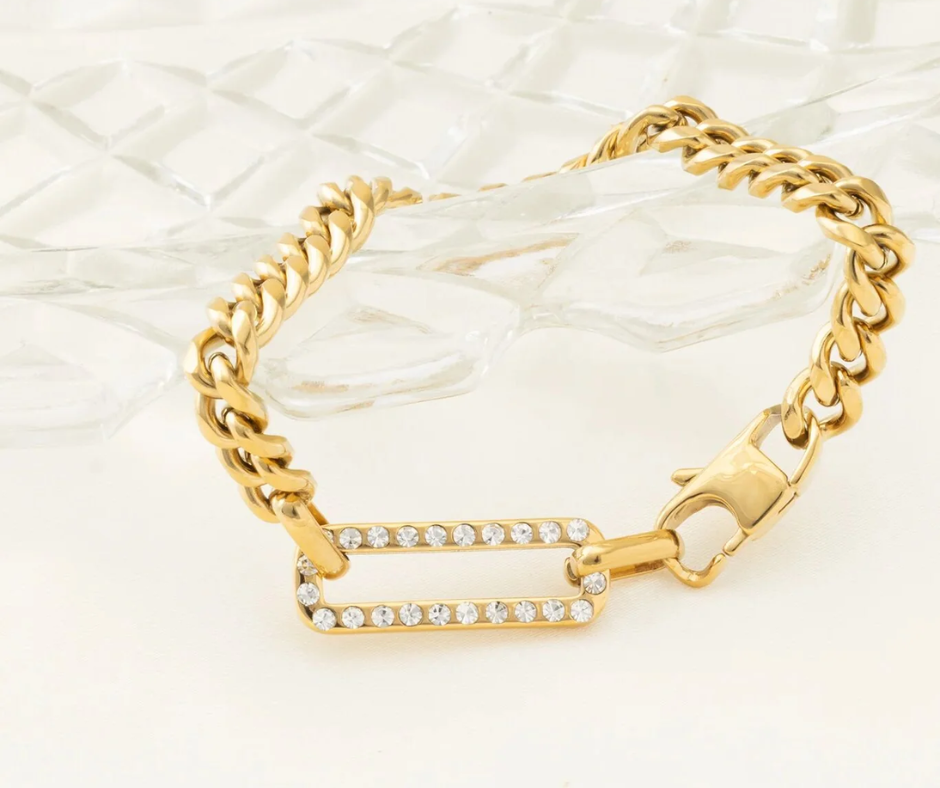 LUX Large Stone Carabiner Bracelet