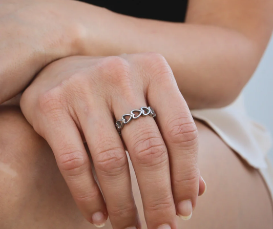 LUX Sideways Heart Stacking Ring