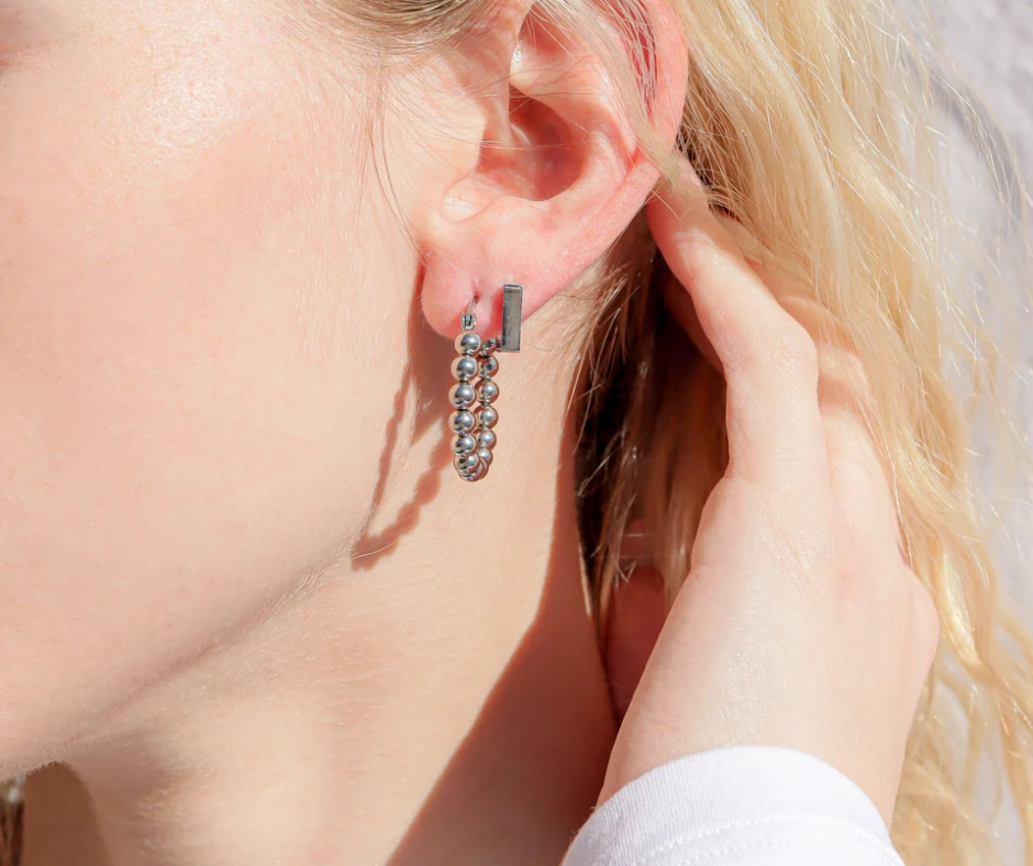 LUX Square Huggie Earrings