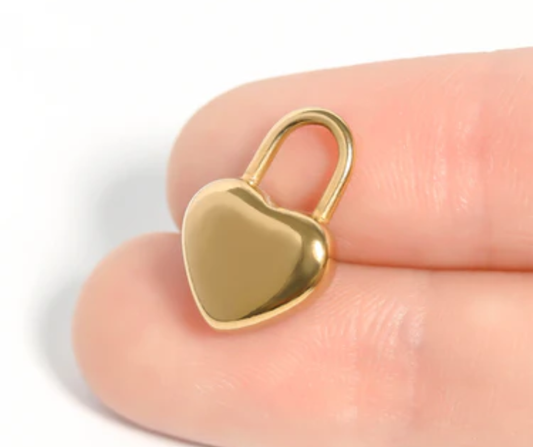 LUX Heart Padlock Charm