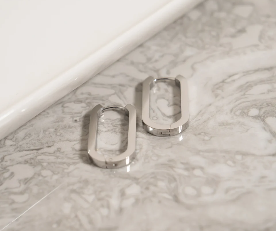 LUX Oval Huggie Earrings