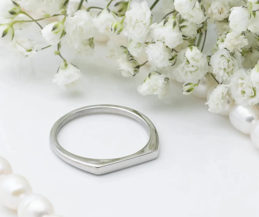 LUX Dainty Flat Blank Stack Ring